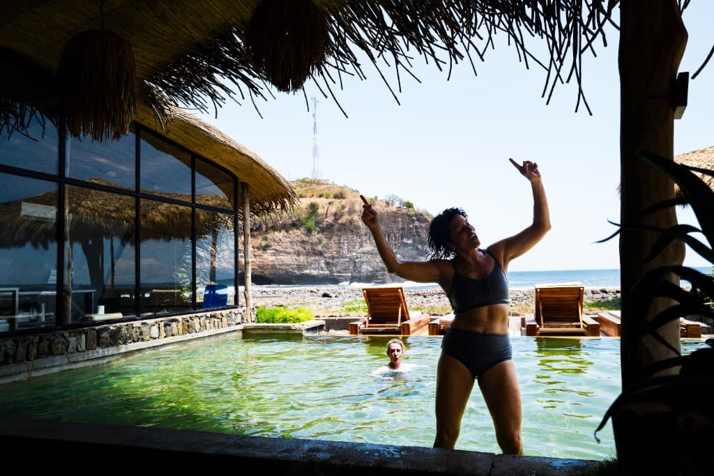 Fun wellness retreat moment